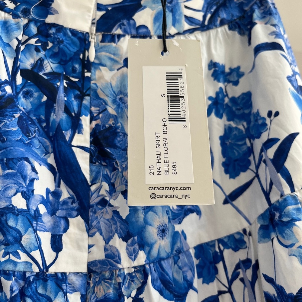 Nathali skirt Blue Floral Boho -Cara Cara